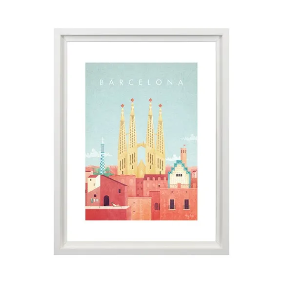 Barcelona Framed Print - Multicolor