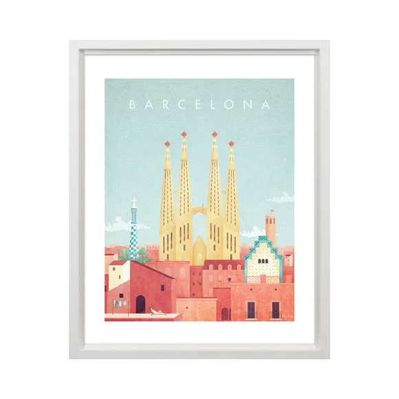 Barcelona Framed Print - Multicolor