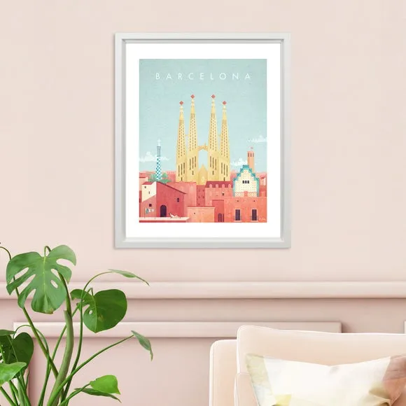 Barcelona Framed Print - Multicolor