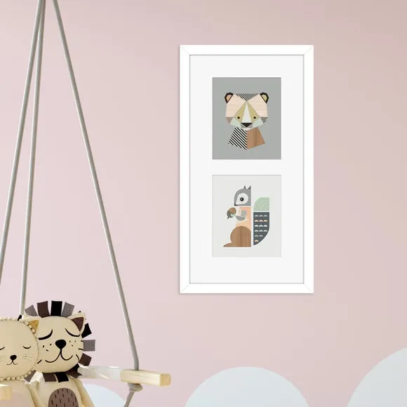 Bear & Squirrel Framed Print - Multicolor image