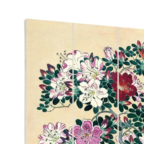 Blooming Azalea Wall Art - Multicolor, Wood