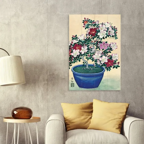 Blooming Azalea Wall Art - Multicolor, Wood image
