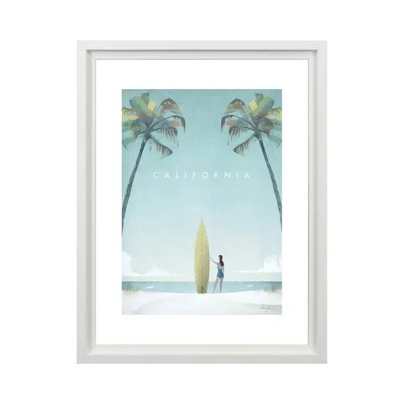 California Framed Print - Blue