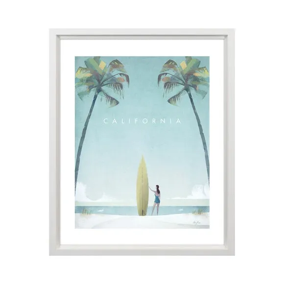California Framed Print - Blue