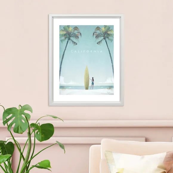 California Framed Print - Blue