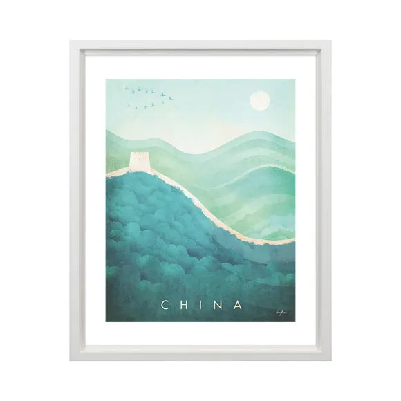 China Framed Print - Blue