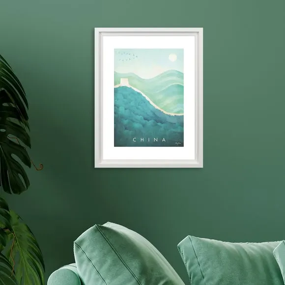 China Framed Print - Blue image