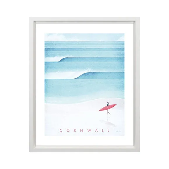 Cornwall Framed Print - Blue