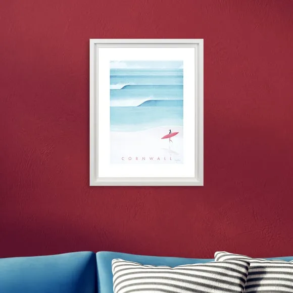 Cornwall Framed Print - Blue image