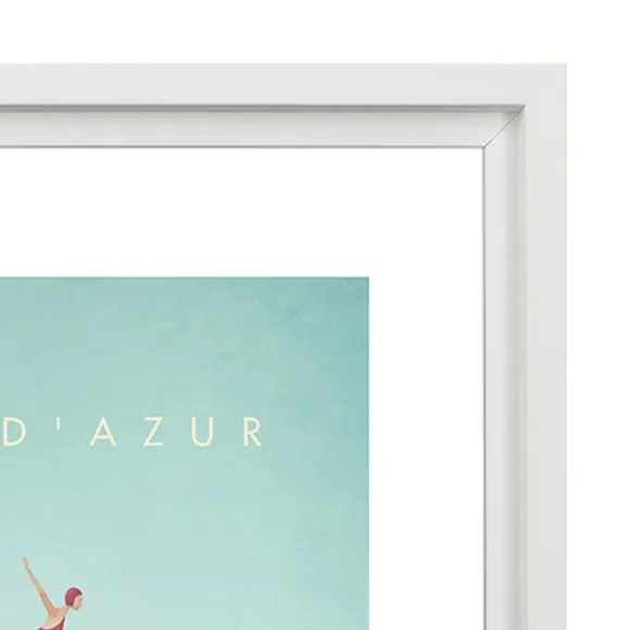 Cote D'Azur Framed Print - Blue
