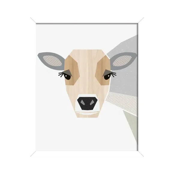 Cow Framed Print - Multicolor