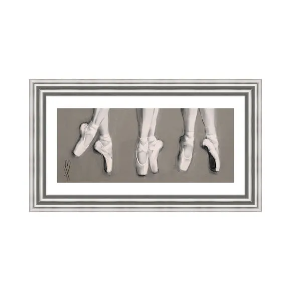Dancing Feet Framed Print - Grey