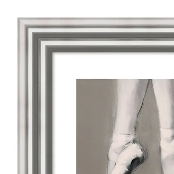 Dancing Feet Framed Print - Grey