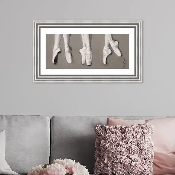 Dancing Feet Framed Print - Grey image