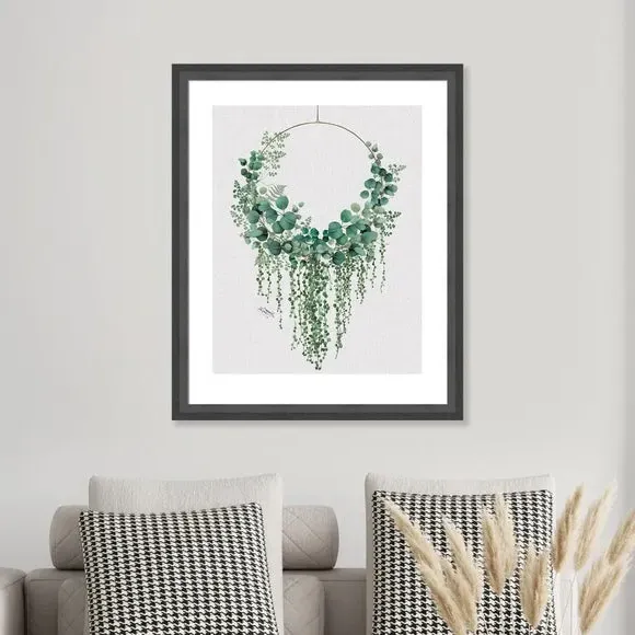 Eucalyptus Framed Print - Green