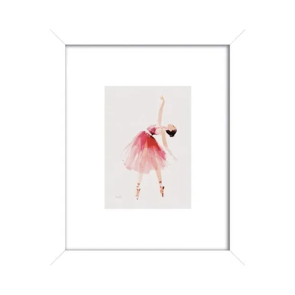 Framed Print Ballerina Art - Pink image