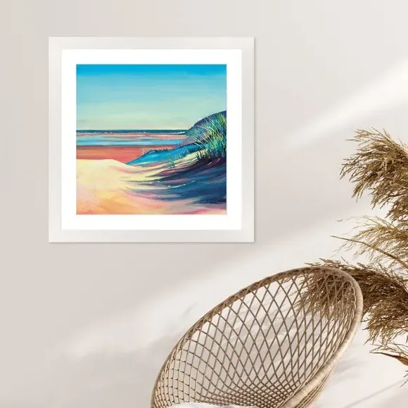 Framed Print Beach Waves - Multicolor image