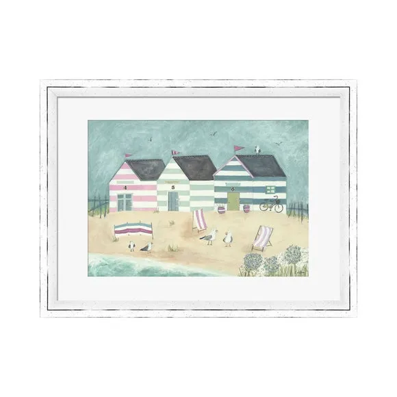 Framed Print Bike Ride Art - Multicolor
