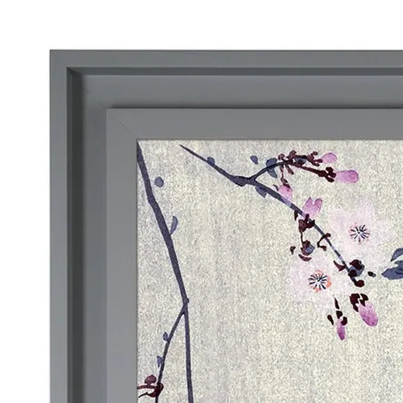 Framed Print Bird on Branch - Cream