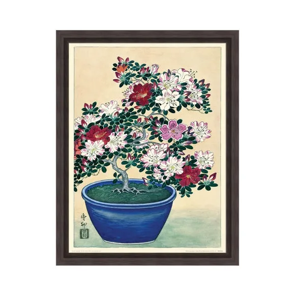 Framed Print Blooming Azalea - Multicolor