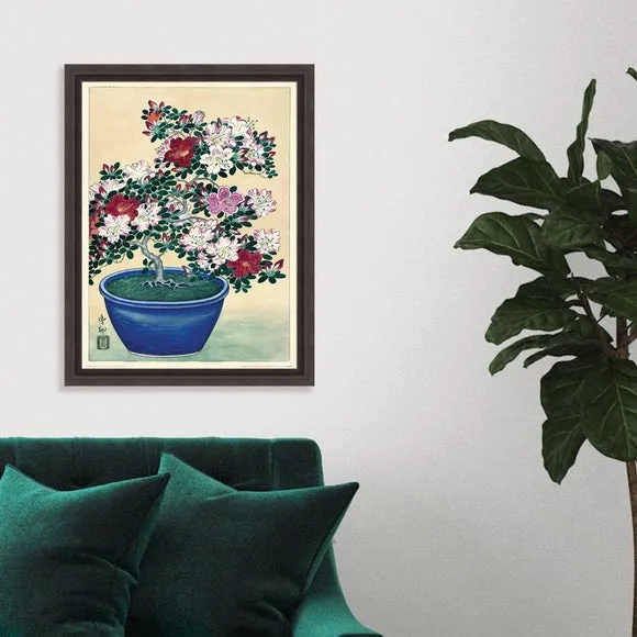 Framed Print Blooming Azalea - Multicolor