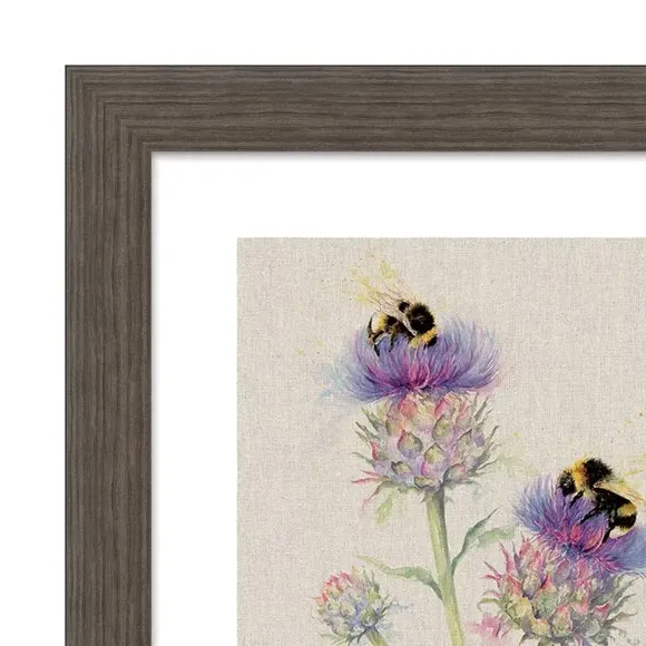 Framed Print Busy Bees Design - Multicolor