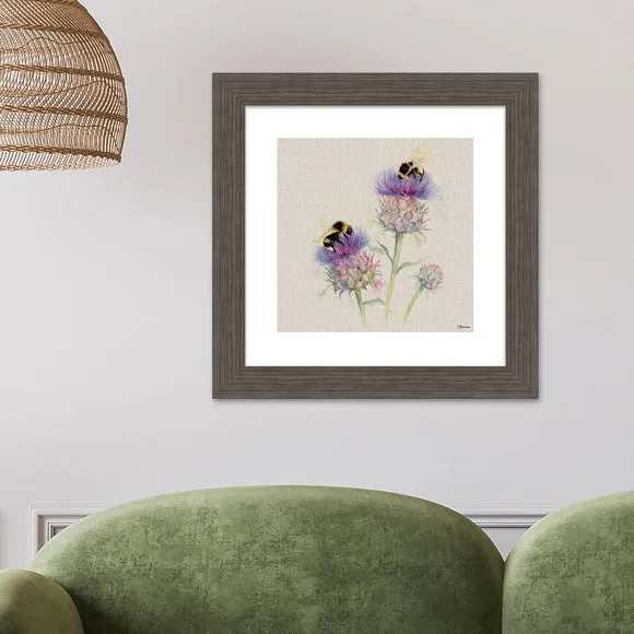 Framed Print Busy Bees Design - Multicolor image