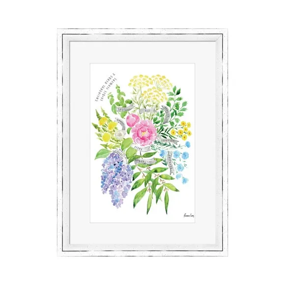 Framed Print Culinary Herbs - Multicolor image