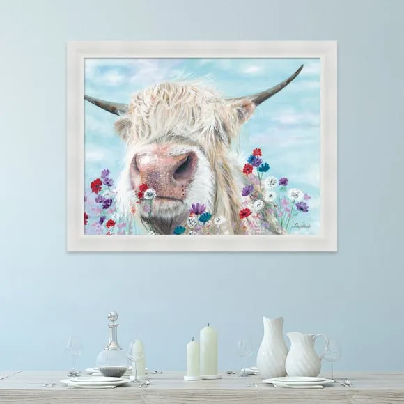 Framed Print Douglas With Flowers - Multicolor image