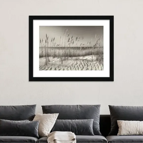 Framed Print Dune Grass - Black/White