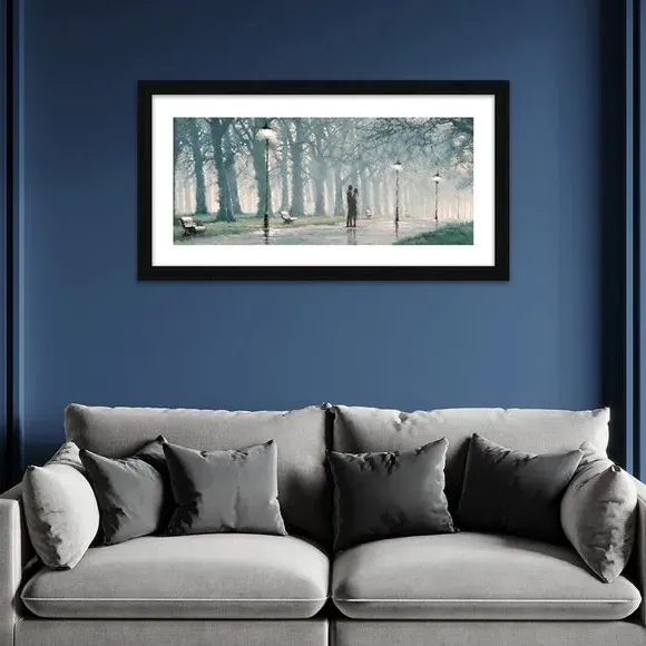 Framed Print Evening Mist - Multicolor image