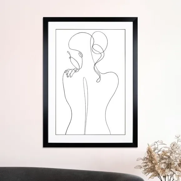 Framed Print Figure V - Black/White image