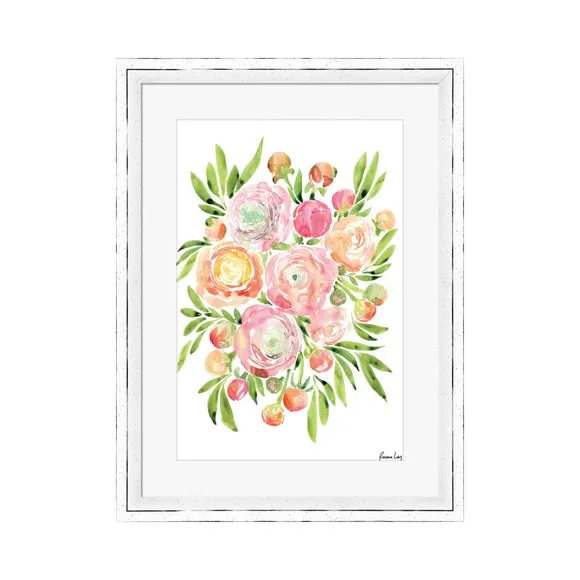Framed Print Floral Design - Multicolor image