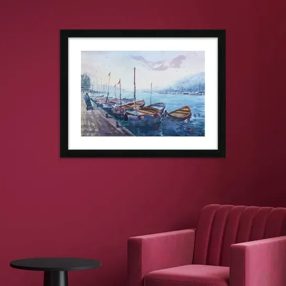 Framed Print Getting Ready - Multicolor image