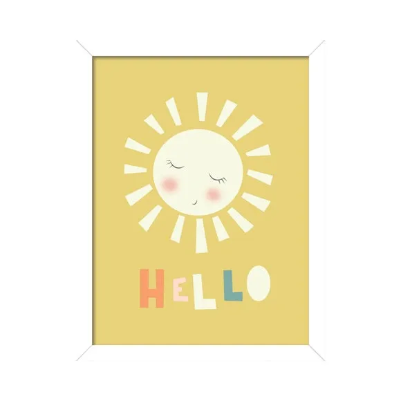 Framed Print Hello Sunshine - Multicolor