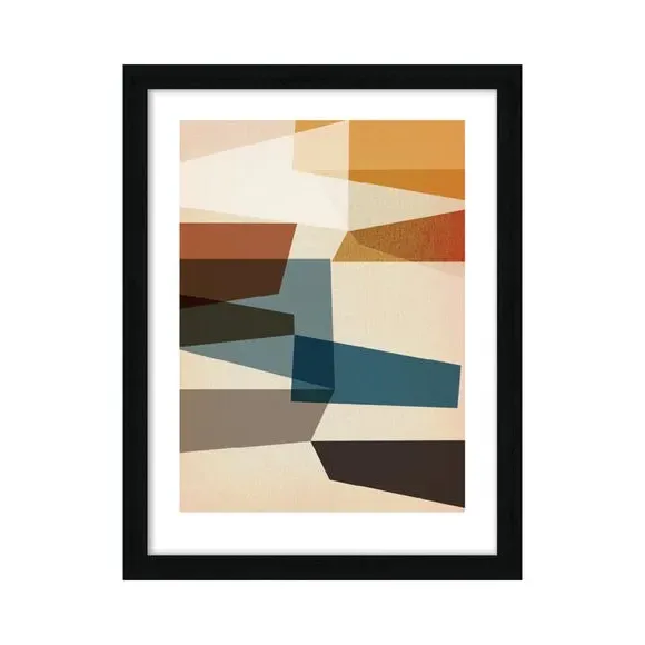 Framed Print Mid Century Modern - Multicolor