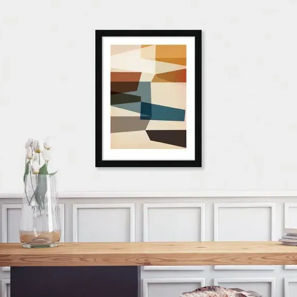 Framed Print Mid Century Modern - Multicolor image