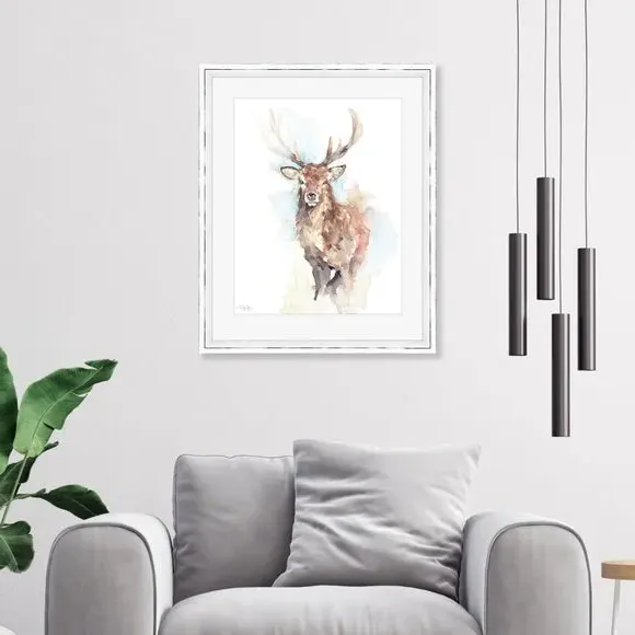 Framed Print Misty Morning - Brown image