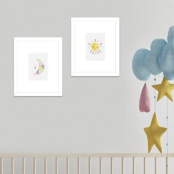Framed Print Moon Design - Multicolor