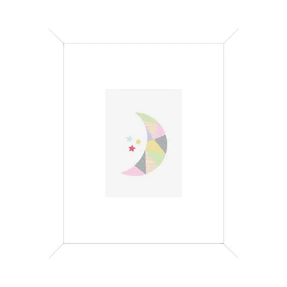 Framed Print Moon Design - Multicolor image