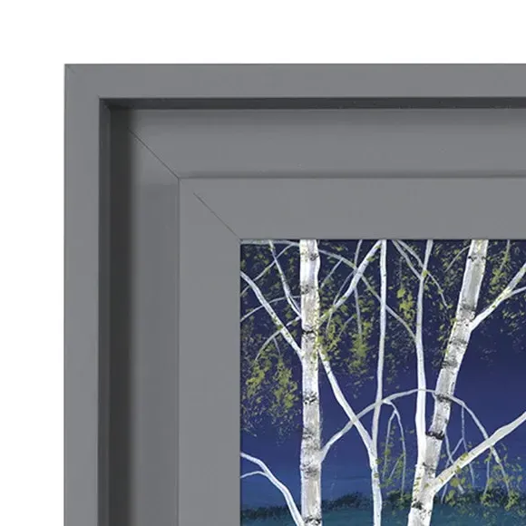 Framed Print Over Moonlit Pool - Blue