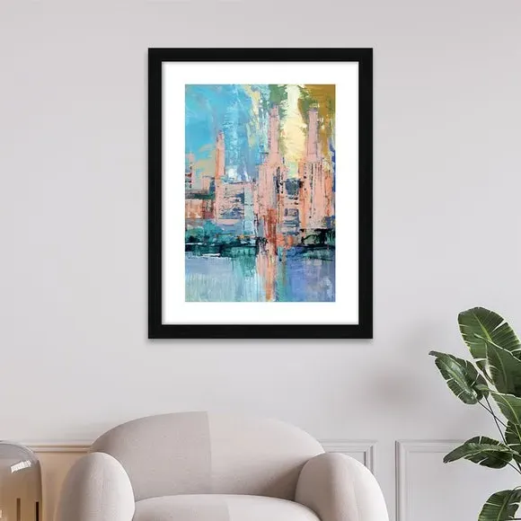Framed Print Pink Power - Multicolor image
