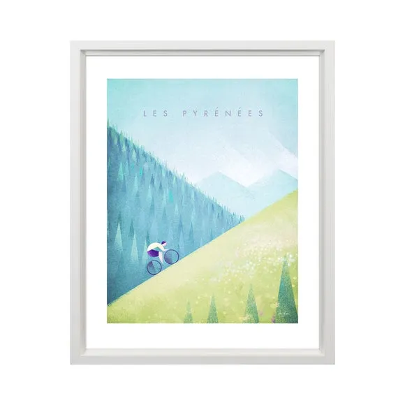 Framed Print Pyrenees - Blue