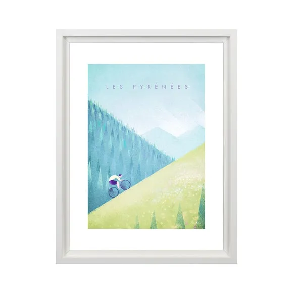 Framed Print Pyrenees - Blue