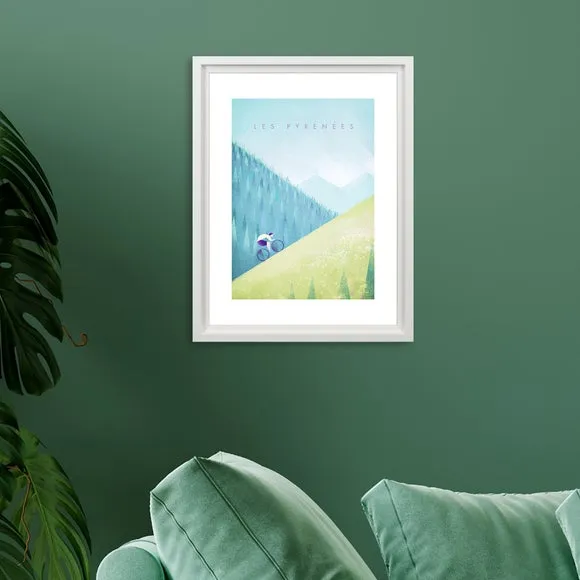 Framed Print Pyrenees - Blue image