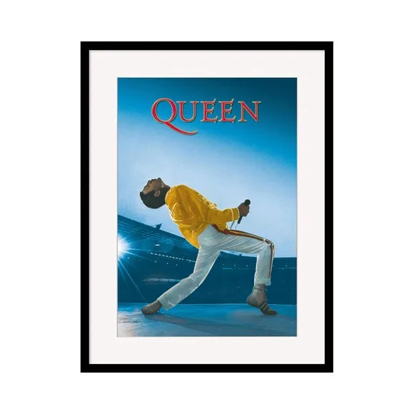 Framed Print Queen Live At Wembley - Multicolor