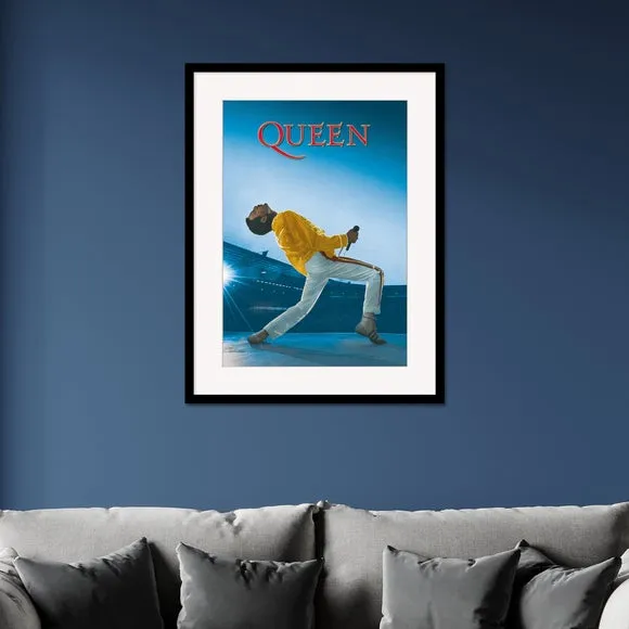 Framed Print Queen Live At Wembley - Multicolor