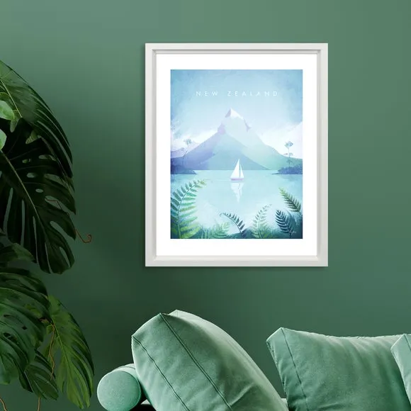 Framed Print Ready to Hang - Blue
