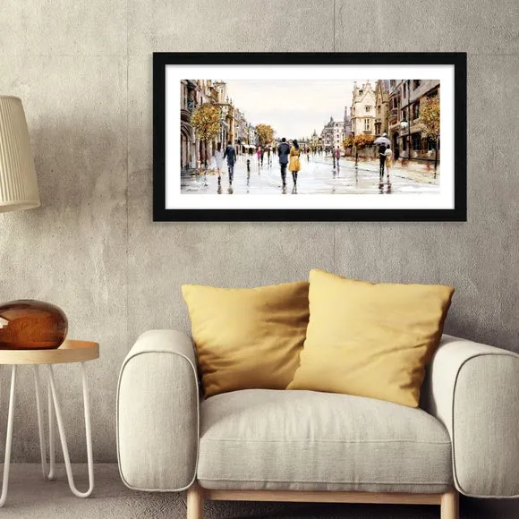 Framed Print Street After Rain - Natural image