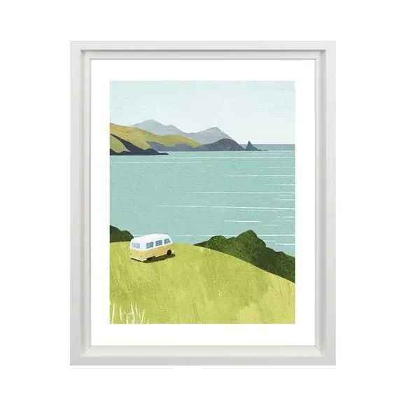 Framed Print Van Life - Multicolor